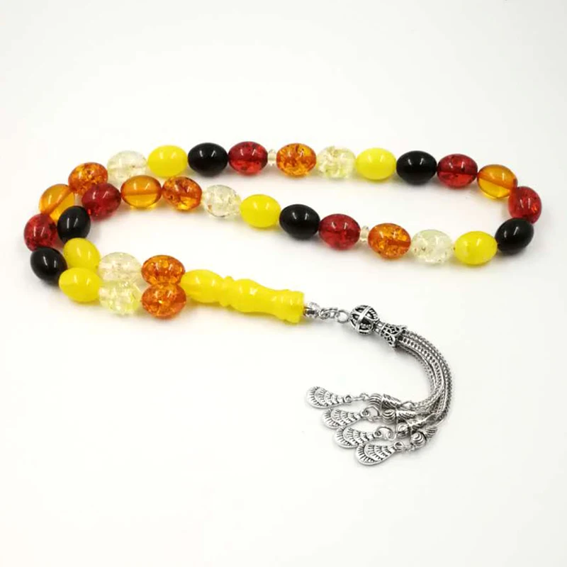 Четки ислам 33 Tasbih искусственный бисер смешанный цвет Мужские аксессуары