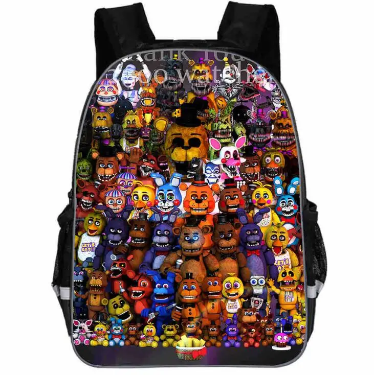 Рюкзак с анималистическим принтом FNAF для мужчин и женщин школьная сумка