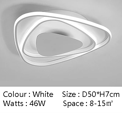 D500xH70MM Потолочные светильники для спальни, теплая романтическая постсовременная минималистская атмосфера в скандинавском стиле, художественная комната, Индивидуальный Светодиодный потолочный светильник - Цвет корпуса: D500xH70MM