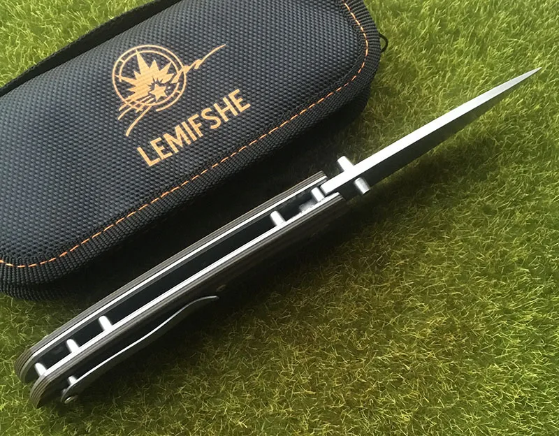 LEMIFSHE 100ns Флиппер складной нож D2 лезвие G10 + Сталь ручки Открытый Отдых фрукты для