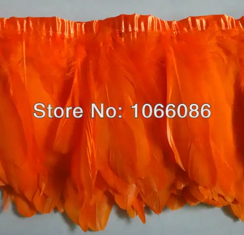 Бесплатная доставка! Оранжевый Лебедь гусиное перо отделка/бахрома/лента для