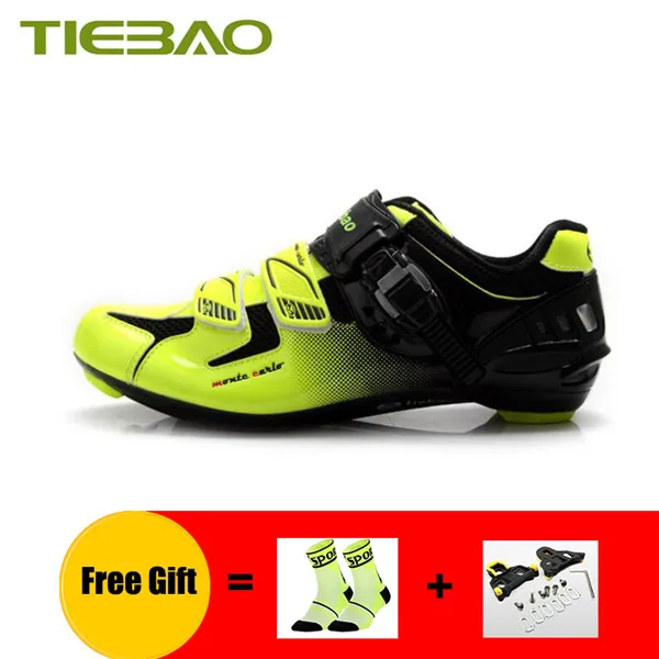 Cleats for 1303 G Tiebao sapatilha ciclismo, мужская и женская велосипедная обувь, дорожные педали, SPD-SL, zapatillas deportivas hombre, уличные кроссовки суперзвезды - Color: Cleats for 1303 G