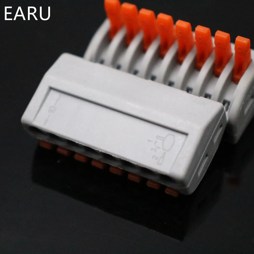 20 шт. Универсальные Компактные коннекторы для проводки 8 контактов|terminal blocks wire