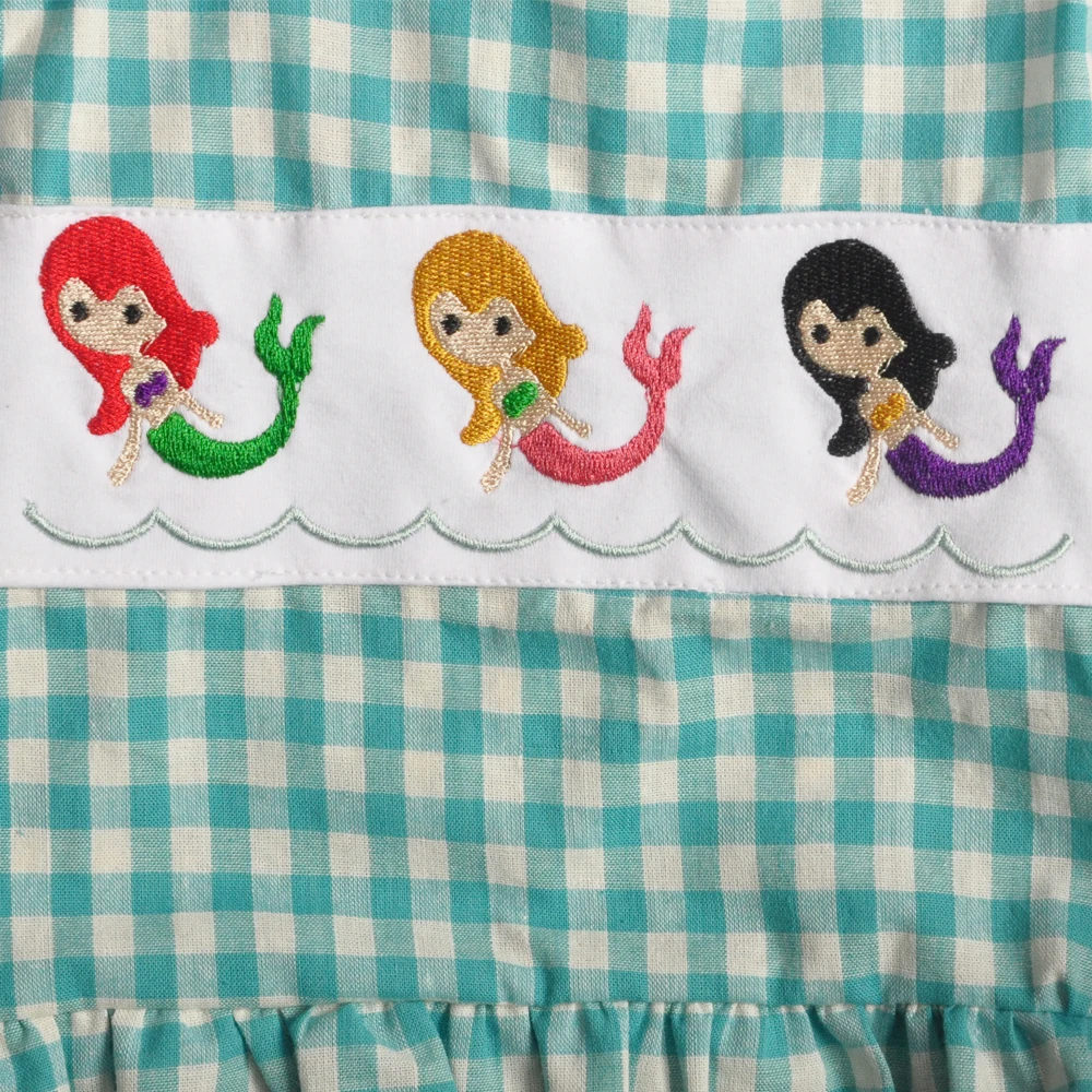 Детская одежда для девочек летнее боди малыша Детские Русалка без Рукавов Шаблон