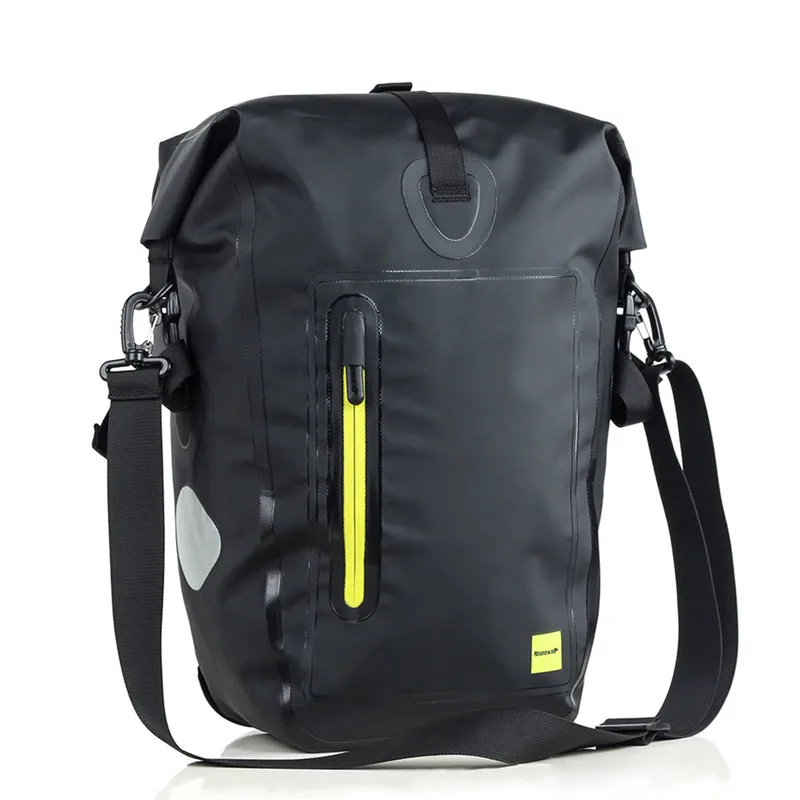 BLACK GREEN COLOR Горячая Распродажа 25L Велоспорт велосипед сумки MTB задняя стойка велосипеда сумка Полный водостойкий Универсальный дорожный велосипедные сумки на багажник заднего сиденья Сумки - Цвет: BLACK GREEN COLOR