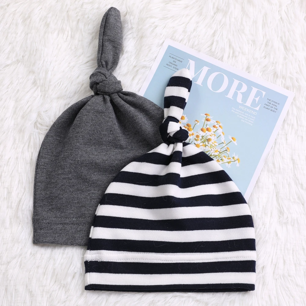 Fashion Knot Baby Hat Candy Color Cotton Boy Cap Spring Autumn Girls Newborn Infant Toddler Kids Hats for Unisex Boys | Детская одежда