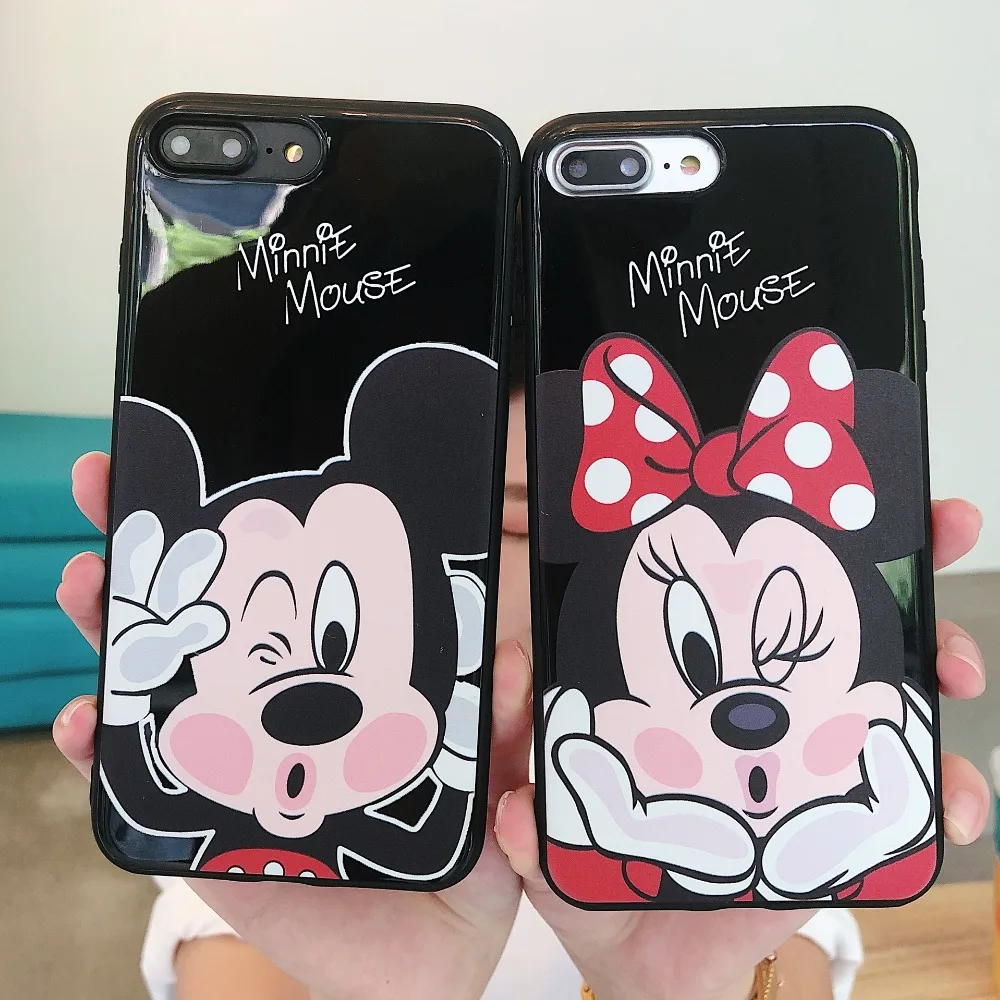 YIJIAMO чехол для телефона iPhone6 7 8 Plus Мягкий IPhone X Веселый Микки Маус Чехол мобильного