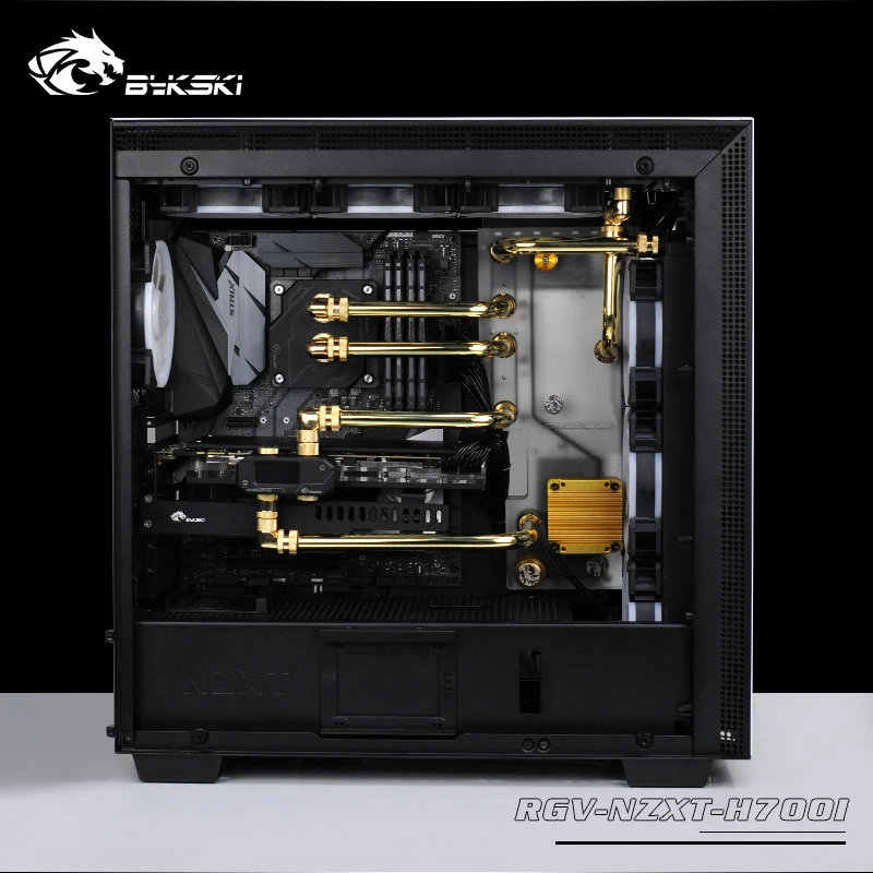 BYKSKI акриловая доска водяного канала решение использовать для NZXT H700B чехол компьютера для процессора и GPU Блок охлаждения/3PIN RGB светильник