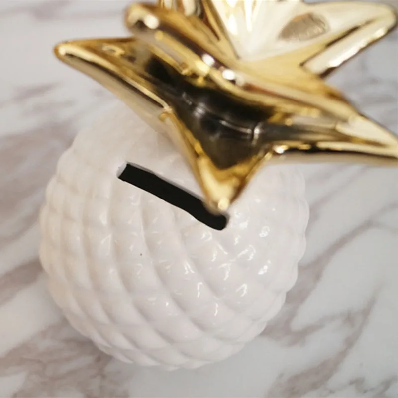 Керамическая копилка в виде ананаса BUF милый подарок для детей украшение дома