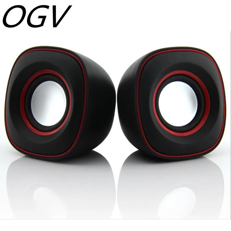 1 Пар Мини Портативный Динамик ПК Интерфейс USB 3.5 ММ Стерео объемного Звука для