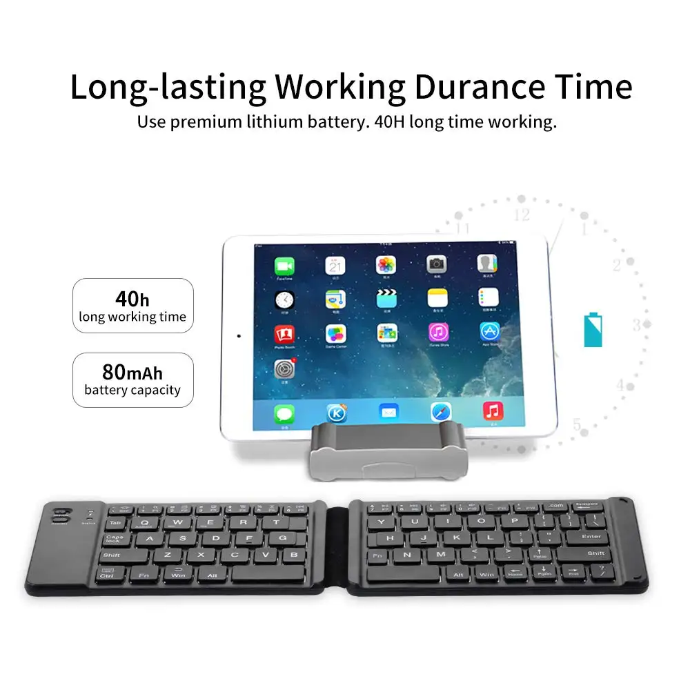 Складная Bluetooth клавиатура Kemile для iPad IOS/Android/Windows|Клавиатуры| |