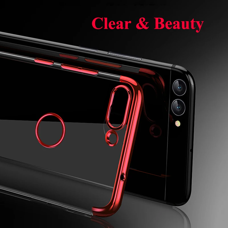 ZG Phone Cases For Huawei Honor 7C 5.7inch Luxury Soft Silicone Transparent Plating Cover | Мобильные телефоны и