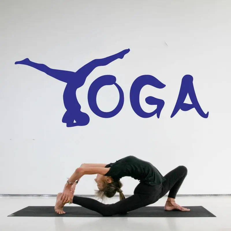 Наклейка DIY для йоги виниловые настенные художественные украшения стен