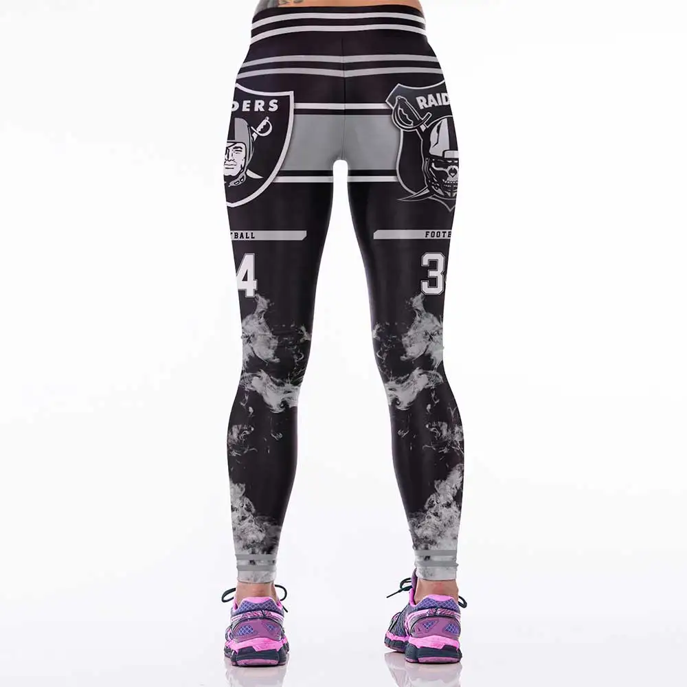 Горячие Рейдеры Женщины Спортивные Леггинсы Американского Футбола НФЛ 3D