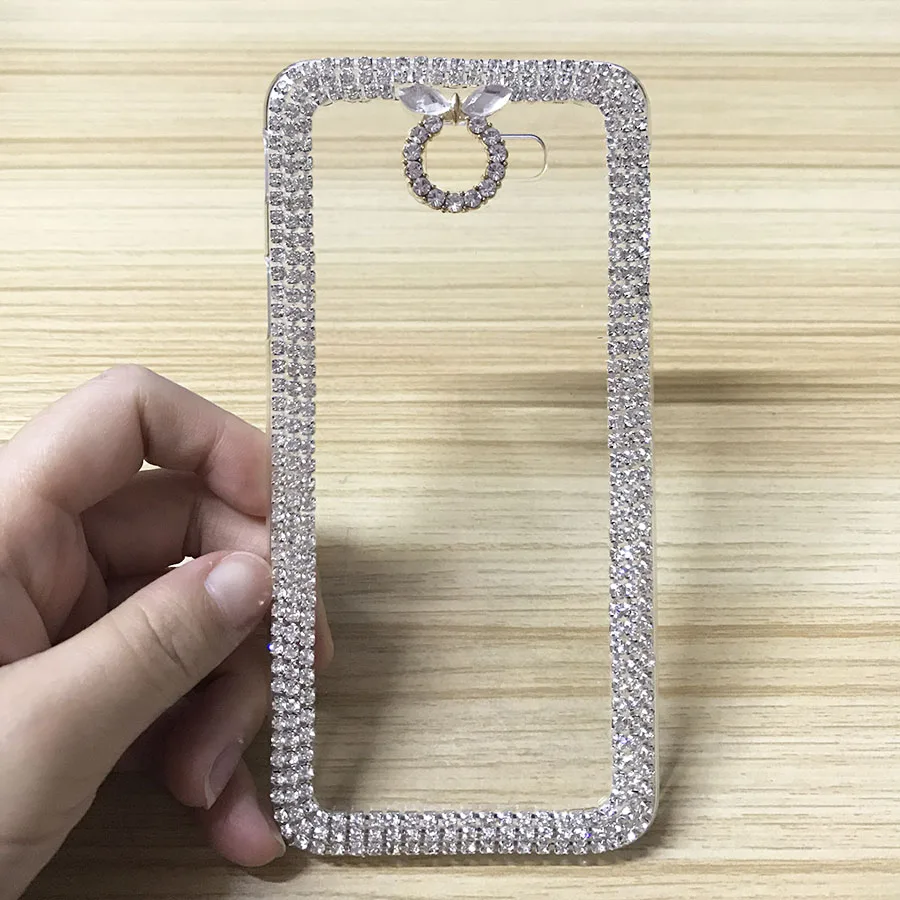 

3D New Luxury 3D Clear Rhinestone Bling Hard Plastic Phone Cases Cover For Samsung Galaxy J2 Prime G532F J5 Prime G570F J7 Prime