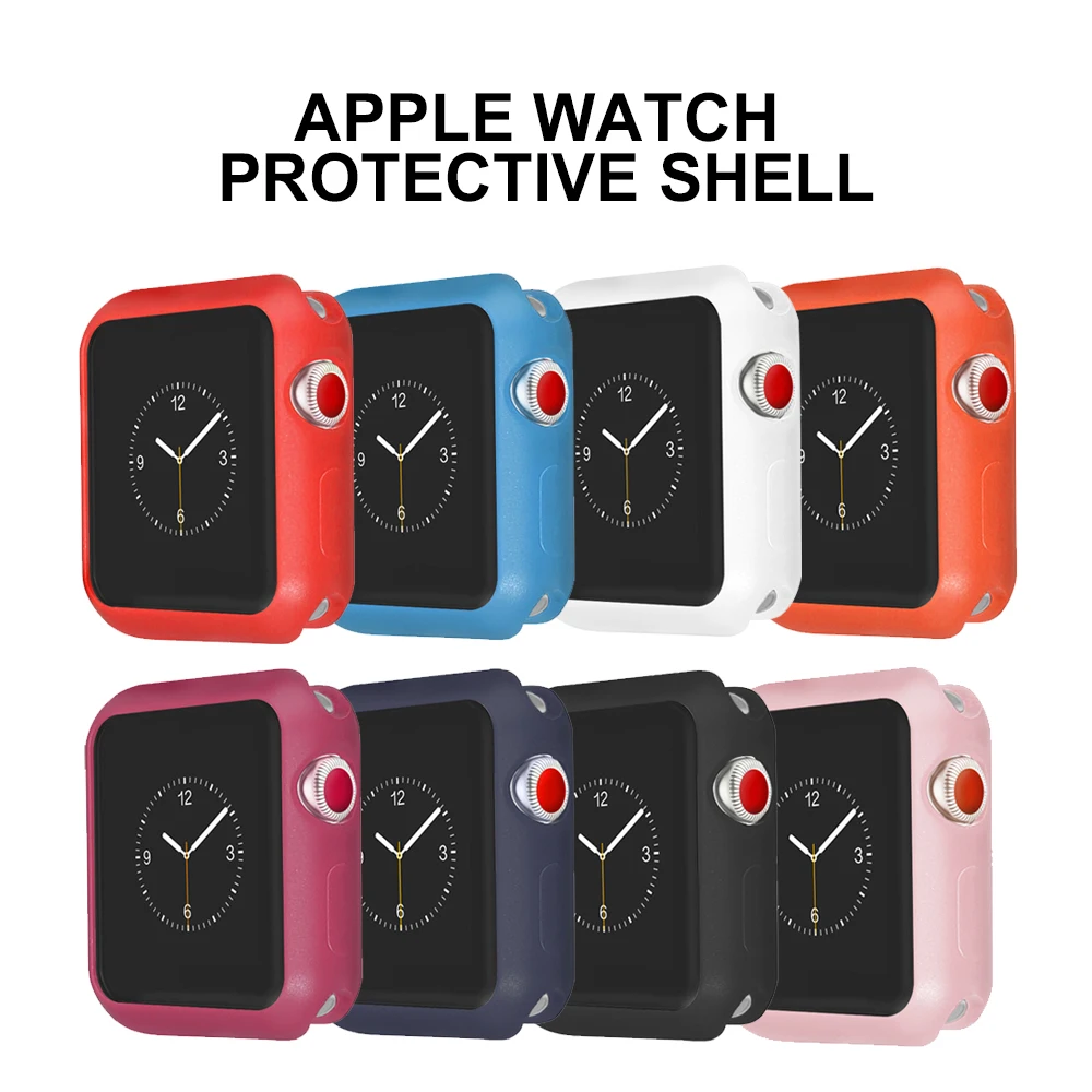 Musen применимо к Apple Watch 3 2 1 Новый мягкий силиконовый Бампер Защитный чехол 42 мм 38