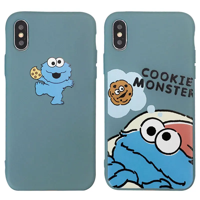 Милый чехол для телефона с персонажем из мультфильма Улица Сезам iPhone 11 Pro Max XS XR X 6