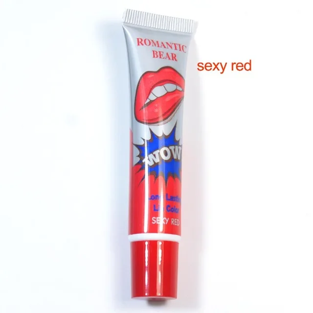 Sexy Red Романтический медведь Горячая отшелушивающая стойкая блеск для губ маска водонепроницаемый макияж матовый блеск для губ помада оттеночный бальзам для женщин косметика - Цвет: Sexy Red
