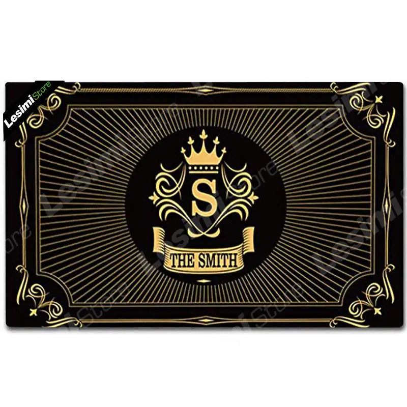 Индивидуальный Pinted напольный коврик с монограммой уникальное имя вашей семьи