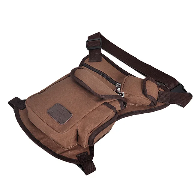 Новый Для мужчин холст падения нога сумка талии поясная ремень Хип бум Военная