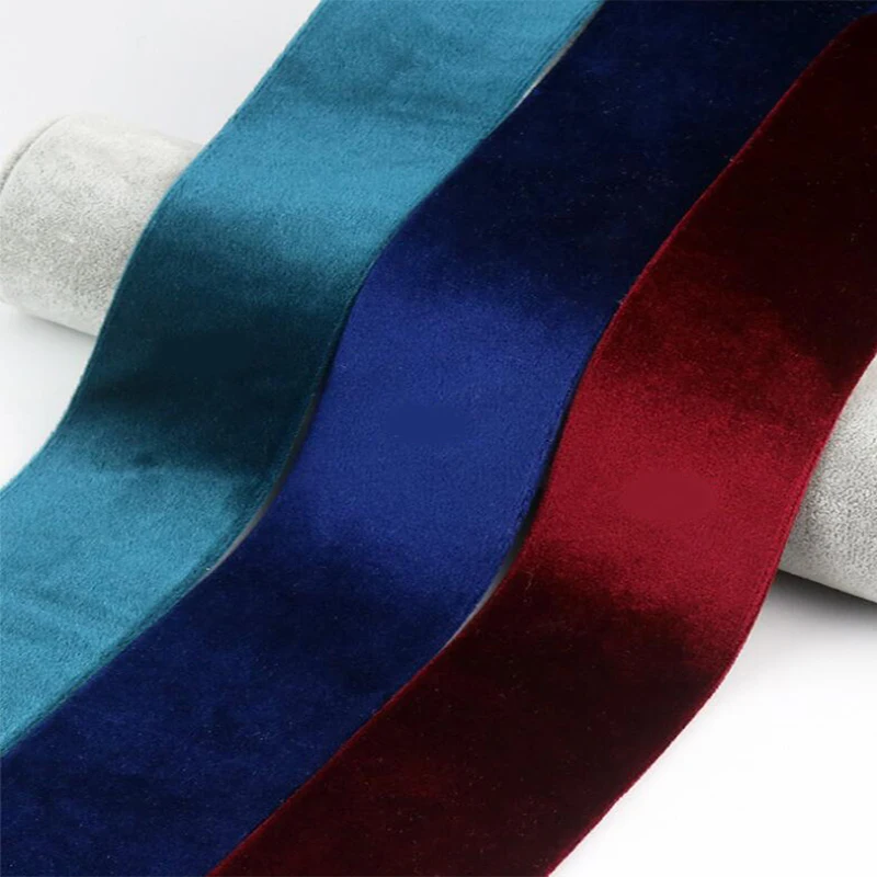 1Meter/Lot 16 30 50mm High Quality Encrypted Thick Velvet Ribbon No Elastic DIY Hair Bow Accessory Choker Collar Material|Ленты для