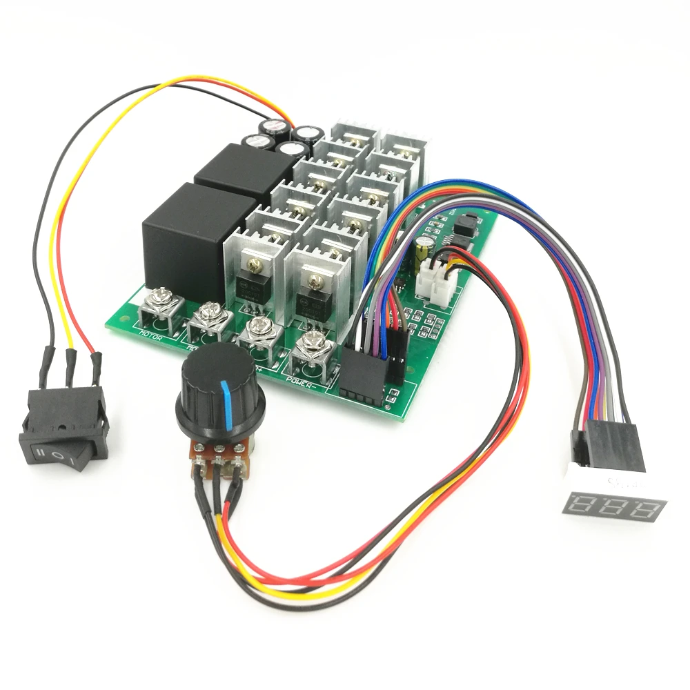 PWM DC 12В 24В 36В 48В 60A 3000 Вт контроллер скорости двигателя с обратным переключателем