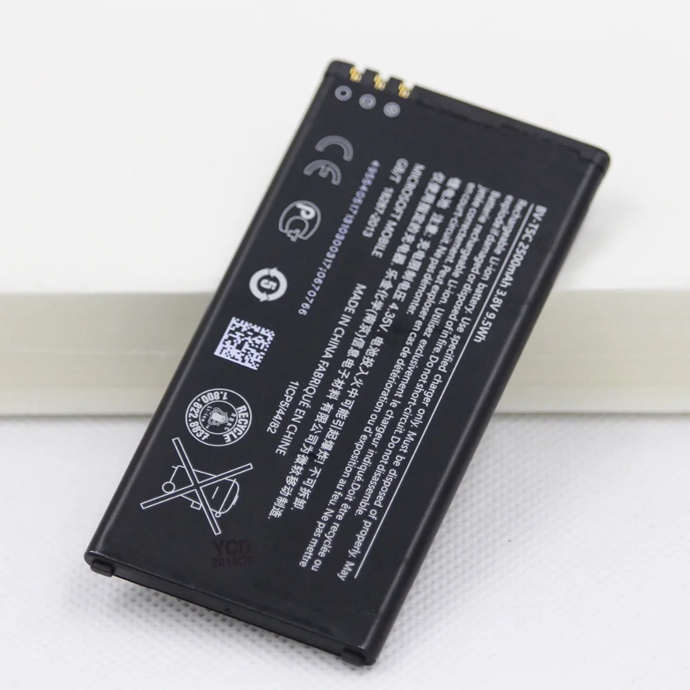 

5pcs/lot New Battery For Nokia Lumia 640 RM 1113 1073 1077 BVT5C 2500mAh BV-T5C Mobile phone Li-ion Replacement battery