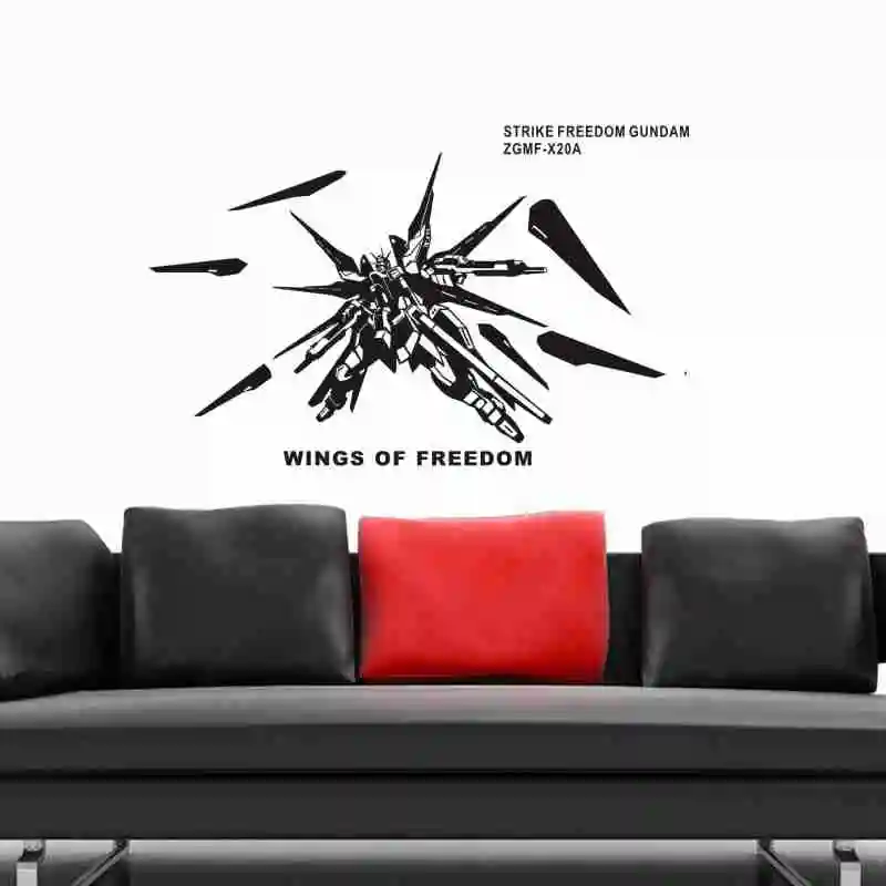 Страйк Фридом GUNDAM наклейка на стену стеклянная Виниловая Декор для