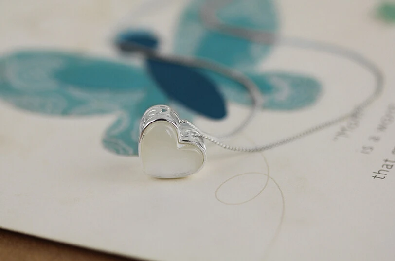 Чистое Серебро 925 серебро ювелирное изделие оригинал в форме сердца полый белый