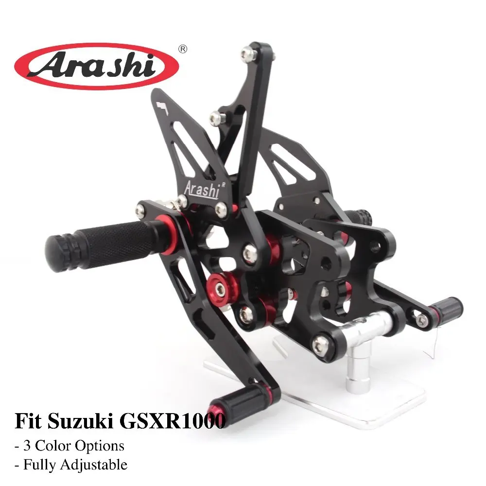 Араши GSXR 1000 K7 Rider Rearset Регулируемый Подножки для SUZUKI GSXR1000 GSX R 2007 2008 мотоцикла с