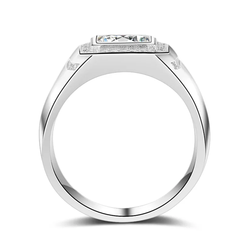 Vecalon модное ювелирное изделие обручальное кольцо для мужчин 2ct 5A циркон cz серебро