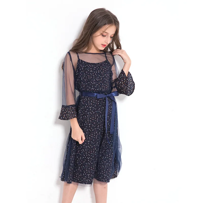 Elegant Dress for Girl Teenage Clothing Girls Princess Party 10 11 12 13 14 years Kids Dresses Fall | Детская одежда и обувь