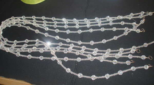 

10M/lot,14mm crystal glass beads garland strand for curtain & window decorations free shipping