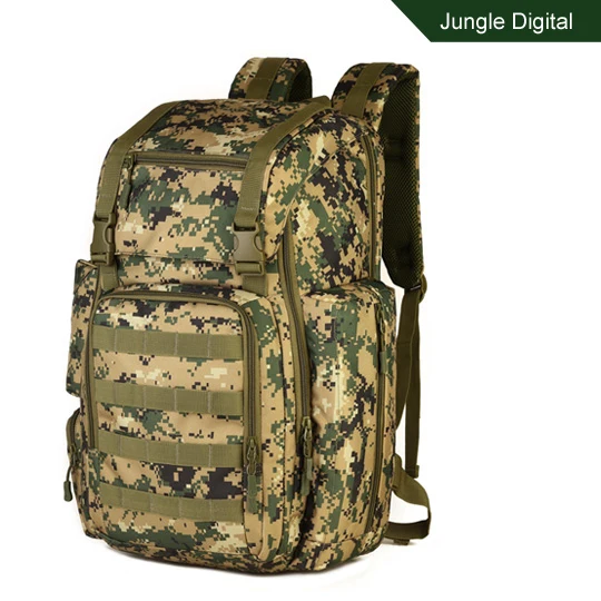 Jungle digital 40л 17 дюймов ноутбук военный тактический рюкзак Спортивная Сумка Водонепроницаемый нейлоновая армейская система Molle для кемпинга пешего туризма альпинизма - Цвет: Jungle digital