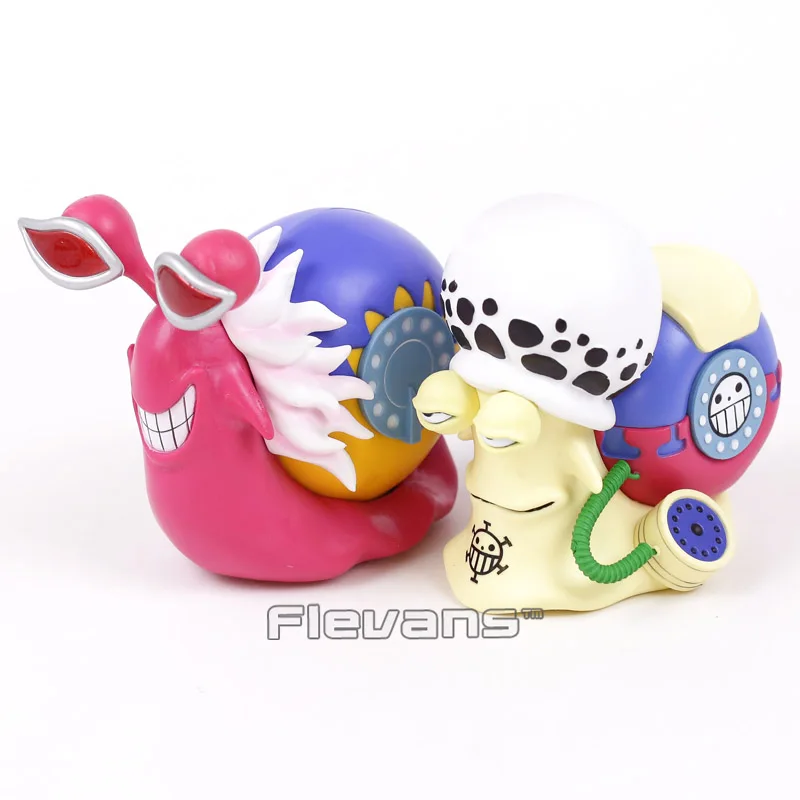 ПВХ Фигурки Trafalgar Law + Doflamingo Den Mushi Telephone коллекционные модели игрушек 2 шт./компл. 11