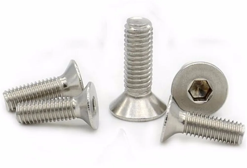 Винты с потайной головкой из нержавеющей стали 10 шт. болты шестигранной M6 *