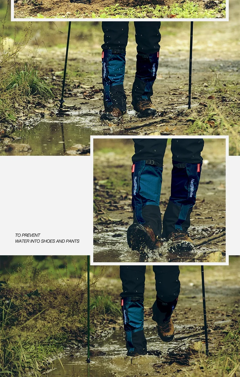 1 пара Naturehike походные водонепроницаемые снежные гетры для прогулок на природе, черные