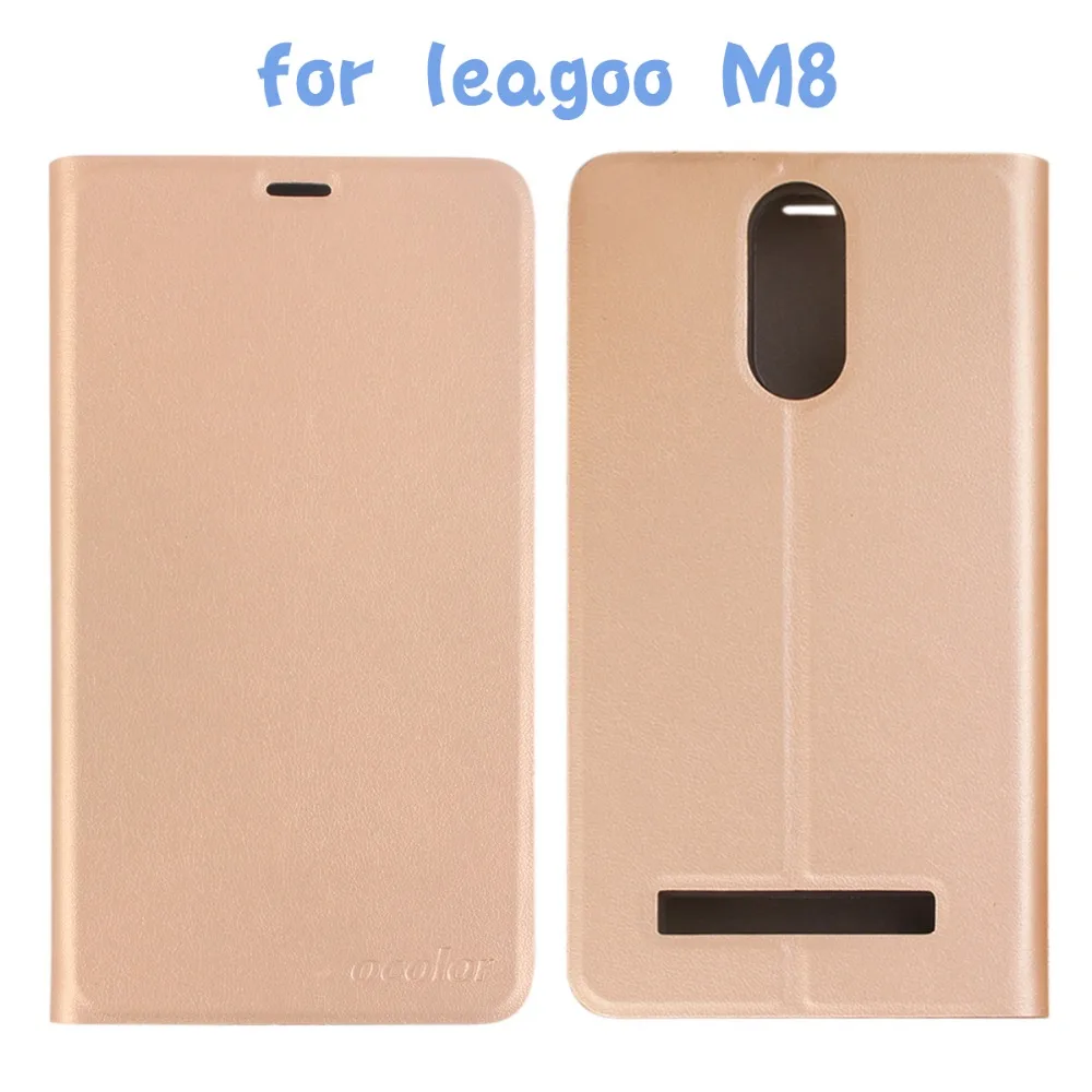 Высококачественный кожаный чехол-книжка для Leagoo M8 защитный чехол с внутренней