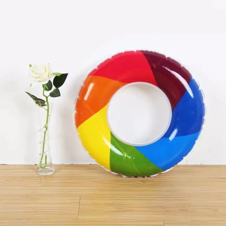 free Inflator 55cm rainbow horse swim ring float baby toy swimming pool Dining Pushchair Infant Portable Play Game Mat Sofas | Мать и