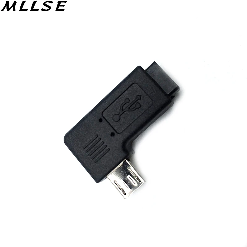 MLLSE 1 шт. 90 градусов правый/левый Угол Micro USB штекер f удлинитель адаптер для Android