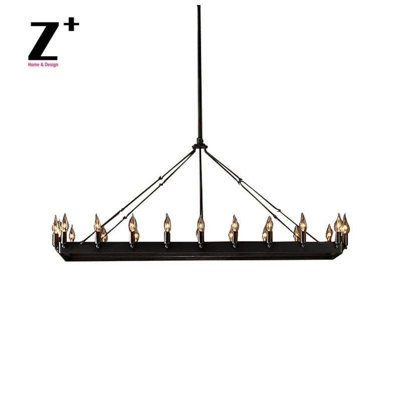 

Replica Item CAMINO VINTAGE CANDELABRA RECTANGULAR CHANDELIER 52" American Industrial Vintage Chandelier