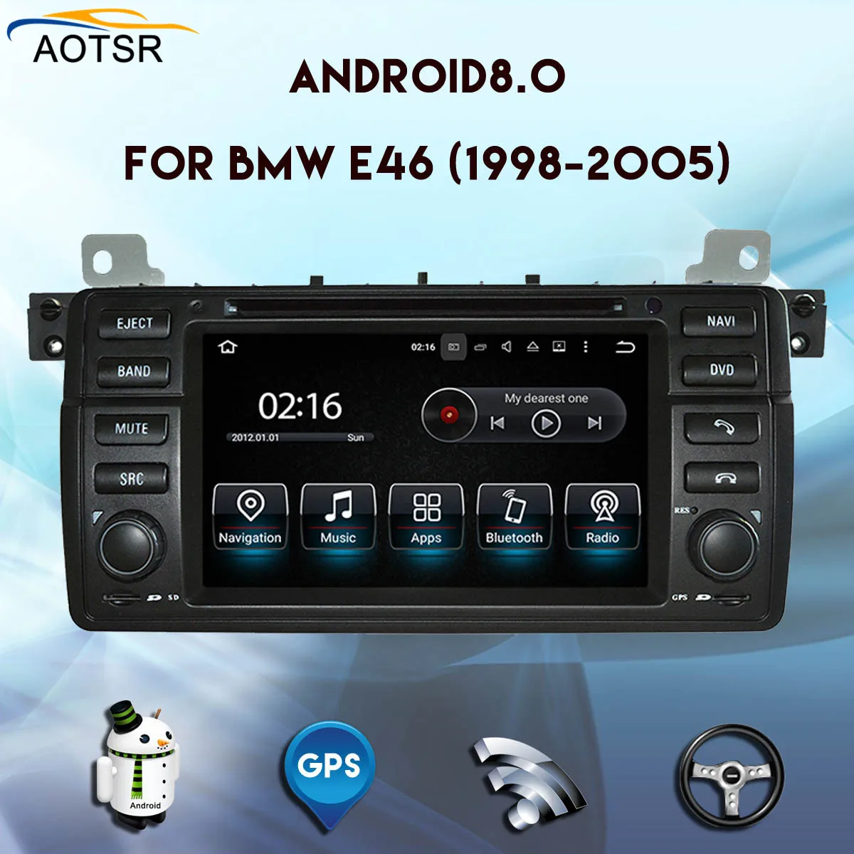 4 + 32 Android 8 0 автомобильный Радио dvd плеер для BMW 3 серии E46/M3 1998 2006 GPS навигация