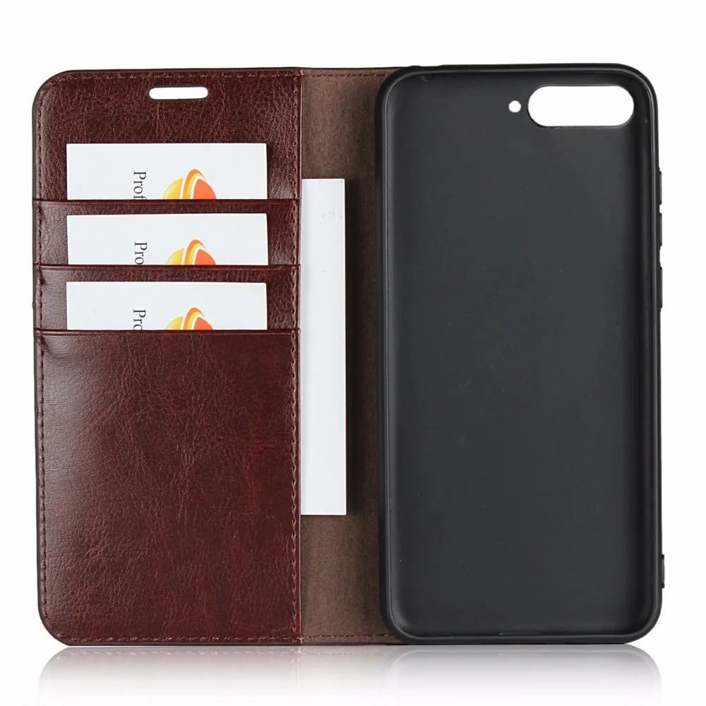 

Case For Huawei Y6 2018 Flip Cover fundas For Huawei Y6 2018 case High quality Genuine Leather Wallet Bags Soft case kimTHmall