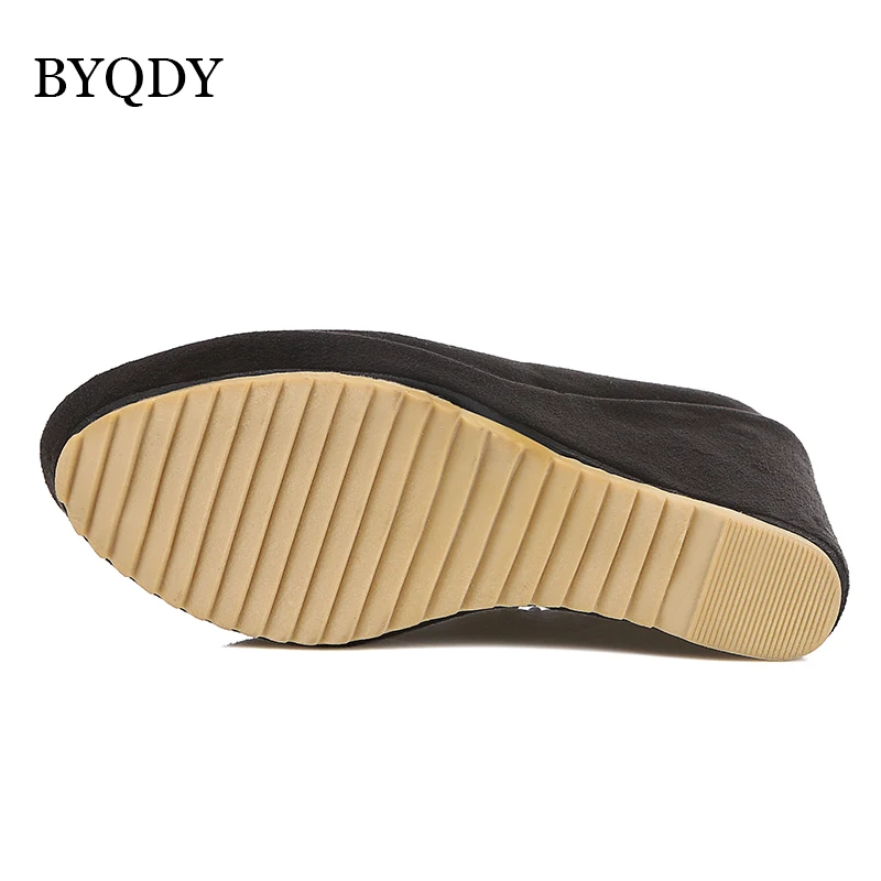 BYQDY/Женская обувь на платформе туфли-лодочки с круглым носком модные женские