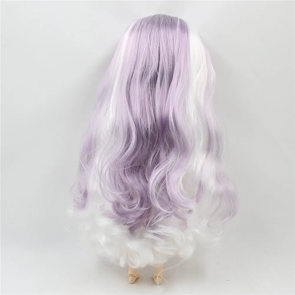 Кукла Blyth ICY DBS с белой кожей для суставов белое смешанное фиолетовыми волосами