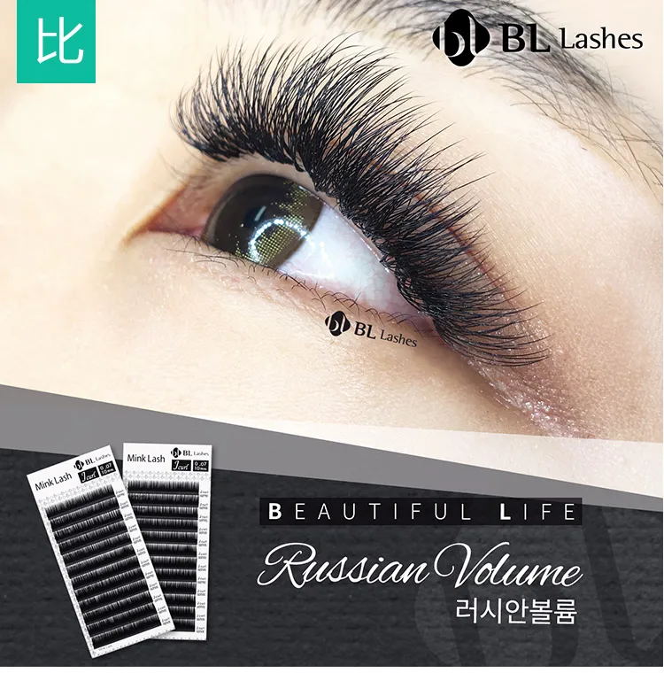 BLINK LASH(7-14) L+ Curl 0,15 Толстые Накладные норковые ресницы, искусственный норковый макияж для наращивания ресниц для салона красоты
