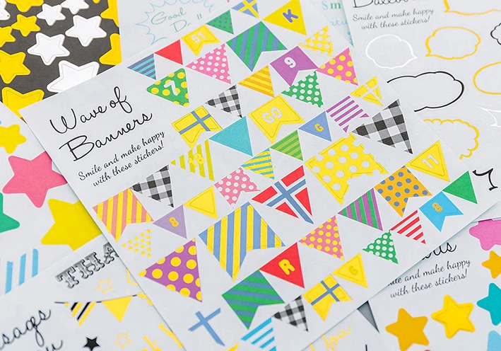 1 лист мультяшный геометрический дневник стикер s Post It Kawaii планировщик Memo DIY Скрапбукинг наклейка канцелярские товары новая детская игрушка наклейка s