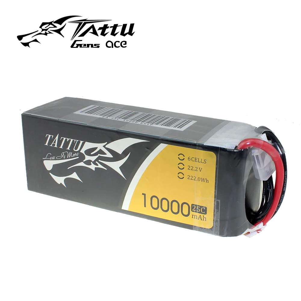 Lipo аккумулятор TATTU 6S 10000 мАч 22 2 в 25C с разъемом XT90 для радиоуправляемого дрона |