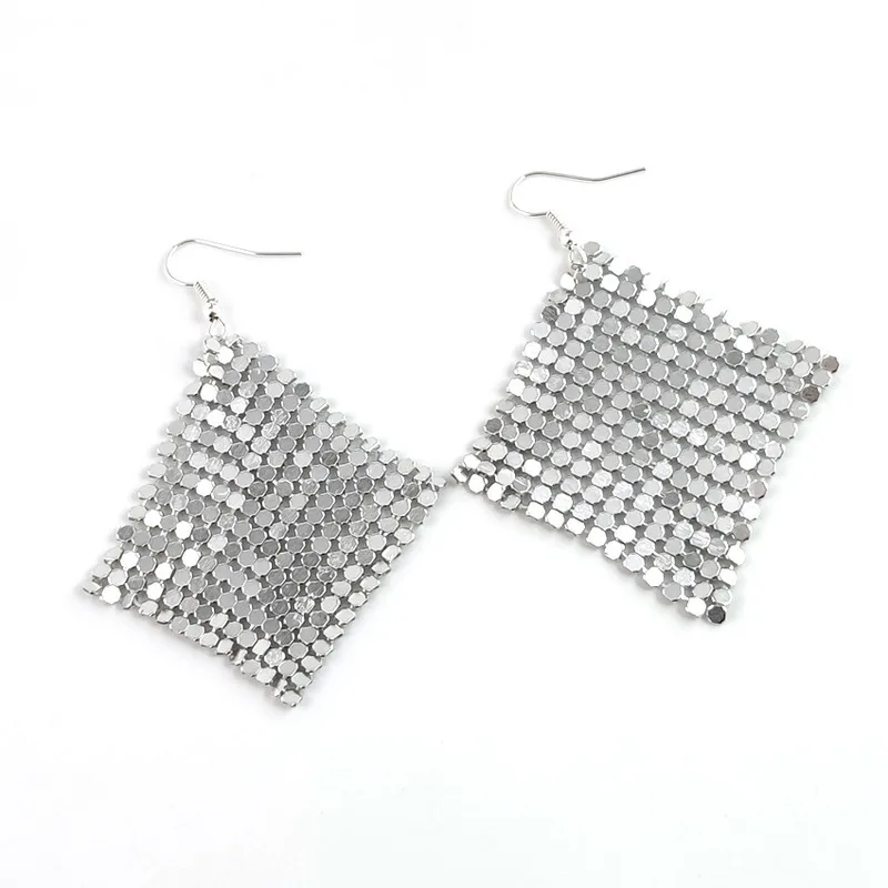 2021 прямые продажи серьги из оловянного сплава модные металлические блестки сера