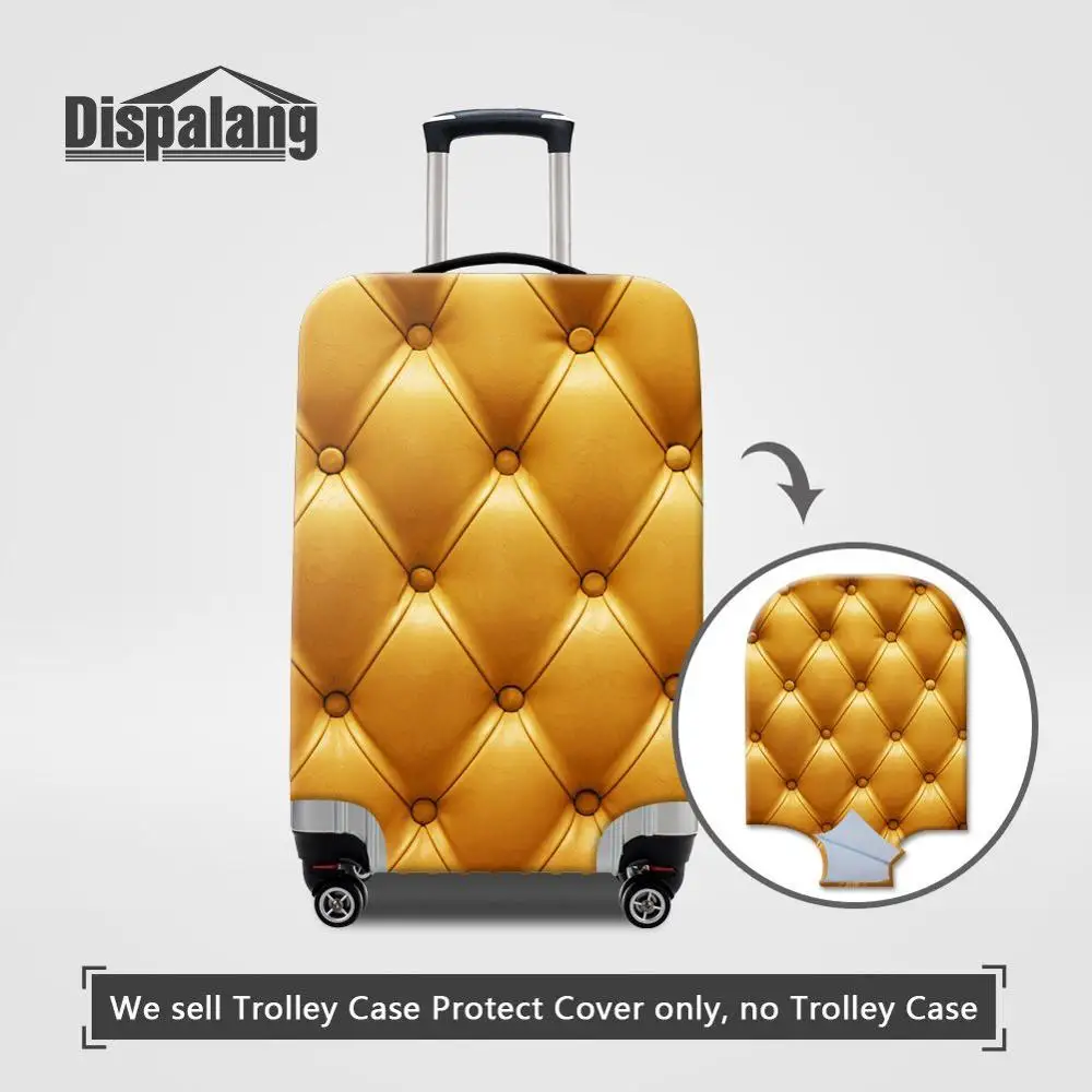 Хаки Dispalang геометрический узор Водонепроницаемый защиты чемодан чехол толстые Портативный эластичный Чемодан Дорожный Чехол аксессуары - Цвет: Хаки